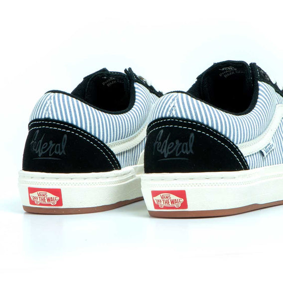 Vans X Federal Old Skool Pro Shoes Black Pinstripe Backyard BMX